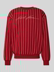 Regular fit sweatshirt met logostitching, model 'Pinstripe' van KARL KANI - 46