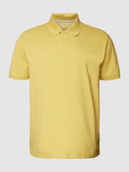PLUS SIZE Poloshirt mit Label-Stitching von S.Oliver Plus Gelb - 46