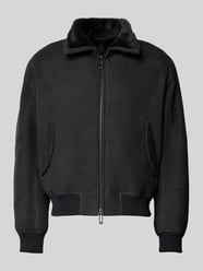 Lederjacke mit Zweiwege-Reißverschluss von Emporio Armani - 10