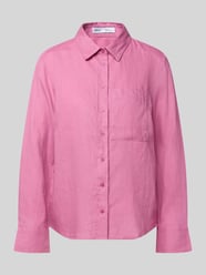 Leinenbluse mit Brusttasche Modell 'LINO' von MANGO Pink - 36