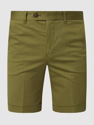 Korte chino met stretch, model 'Russel Cole' van MOS MOSH Groen - 2