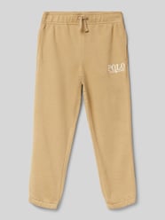 Relaxed Fit Sweatpants mit Label-Stitching von Polo Ralph Lauren Kids Beige - 8