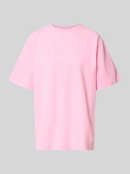 Oversized t-shirt z okrągłym dekoltem model 'Toast' od OH APRIL Fuksjowy - 6