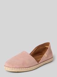 Espadryle ze skóry z naszywką z logo model 'CARMEN' od Verbenas Fuksjowy - 11