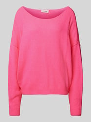 Gebreide pullover met ribboorden, model 'DAMSVILLE' van American Vintage Fuchsia - 34