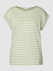 T-shirt met streepmotief, model 'JILAANA' van Armedangels Groen - 48