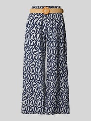 Spodnie materiałowe z szeroką nogawką i paskiem model ‘Mi44laa’ od ZABAIONE - 11