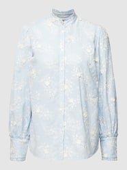 Bluse mit floralem Motiv-Stitching Modell 'Brody Broderie' von FABIENNE CHAPOT Blau - 33