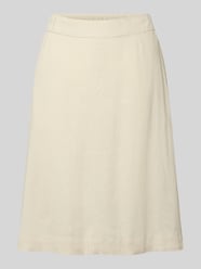 Ausgestellter Knielanger Rock aus Leinen-Viskose-Mix von s.Oliver RED LABEL Beige - 29
