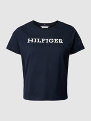 PLUS SIZE T-Shirt mit Label-Stitching von Tommy Hilfiger Curve Blau - 14