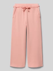 Spodnie dresowe w kroju wide fit z falbankowym wykończeniem od Blue Seven - 8