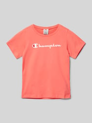 T-shirt met labelprint van CHAMPION Oranje - 6