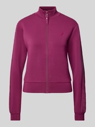 Bluza rozpinana z naszywką z logo model ‘NEW ALLIE’ od Guess Activewear Fuksjowy - 7