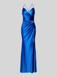 Abendkleid mit Raffungen von Luxuar Blau - 42