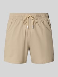 Zwembroek met labelstitching model 'ICONIC' van BOSS Beige - 16