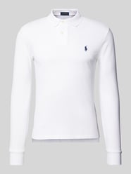Slim Fit Poloshirt im langärmeligen Design von Polo Ralph Lauren Weiß - 46