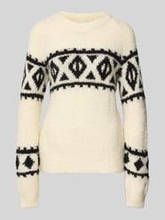 Gebreide pullover met ribboorden, model 'CARANI' van ICHI - 17