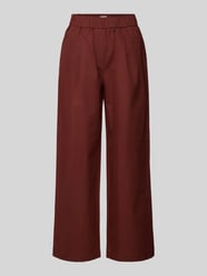 Straight Leg Stoffhose mit elastischem Bund von Jake*s Collection Bordeaux - 8
