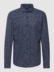 Hemd mit Allover-Muster von BOSS Blau - 20