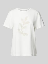 T-Shirt mit Motiv-Print und -Stitching von Tom Tailor Beige - 11