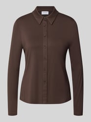 slim fit blouse van mix van viscose en elastaan van COMMA - 3