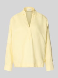 regular fit linnen blouse met V-hals van Christian Berg Woman - 30
