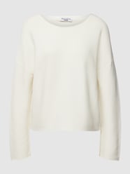 Oversized Strickpullover mit Rollsaum von Marc O'Polo Denim Weiß - 18