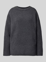 Langarm Pullover mit Seitenschlitzen Modell 'NANCY' von Pieces Grau - 32