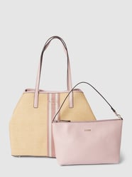Shopper in Flecht-Optik Modell 'VIKKY LARGE TOTE' von Guess Rosa - 8