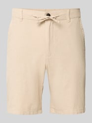 Regular Fit Chinoshorts aus Baumwoll-Leinen-Mix Modell 'BRODY' von Selected Homme Beige - 37