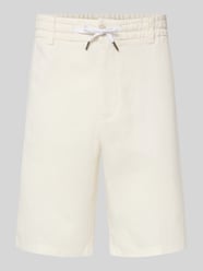 Szorty chino o kroju tapered z mieszanka lnu model 'DS_3S' od BOSS Orange - 26