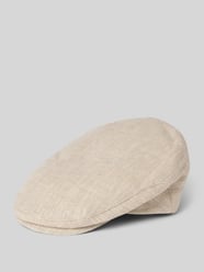 Platte pet van linnen, model 'GATSBY' van Müller Headwear Beige - 30