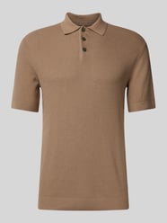 Regular Fit Poloshirt mit Strukturmuster Modell 'COOPER' von JACK & JONES Premium Beige - 37