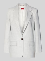 Długi blezer o kroju regular fit z mieszanka lnu model 'ANETTEA' od HUGO - 9