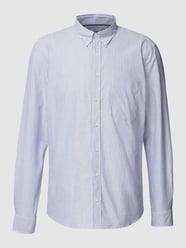 Zakelijk overhemd met streepmotief van Jake*s Blauw - 40