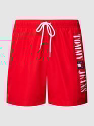 Badehose mit Label-Print von Tommy Jeans Rot - 27