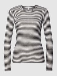 Shirt met lange mouwen en all-over streepmotief, model 'INGRID' van Only Zwart - 30
