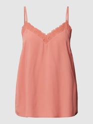 Top met bandjes en kant, model 'Lace' van QS by s.Oliver Oranje - 10