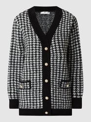 Cardigan mit Pepita-Dessin Modell 'Patri'  von Mango Grau / Schwarz - 29