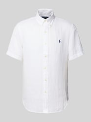 Custom Fit Leinenhemd mit Button-Down-Kragen von Polo Ralph Lauren Beige - 9
