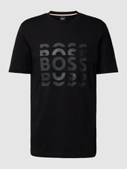 T-Shirt mit Logo-Print Modell 'Tiburt' von BOSS Schwarz - 36