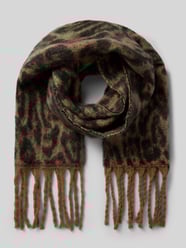 Szal z mieszanki wiskozy i wełny z frędzlami od Smith and Soul - 2