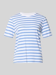 T-shirt in all-over look met ronde hals van COMMA - 22