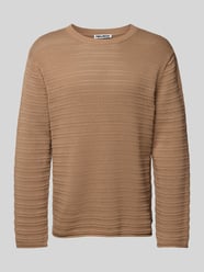 Strickpullover mit gerippten Abschlüssen von REVIEW Beige - 7