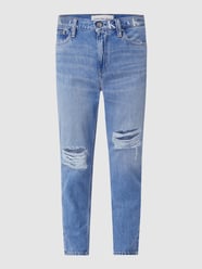 Mom Fit Jeans aus Baumwolle von Calvin Klein Jeans Blau / Türkis - 44