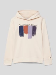 Hoodie met labelprint van Calvin Klein Jeans Grijs / zwart - 38