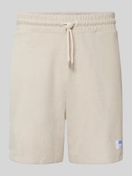 Szorty dresowe o kroju regular fit z mieszanka bawełny model 'NUWAFFLO' od HUGO Blue - 6
