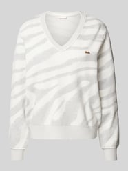 Sweter z dzianiny z detalem z logo od LIU JO SPORT - 32