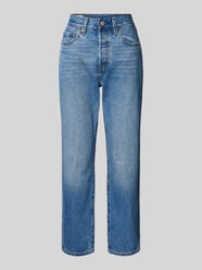 Tapered Fit Jeans mit verkürztem Schnitt Modell '501 CROP' von Levi's® Blau - 42