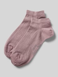 Sneakersocken mit Label-Detail im 2er-Pack von Christian Berg Woman Rosa - 30